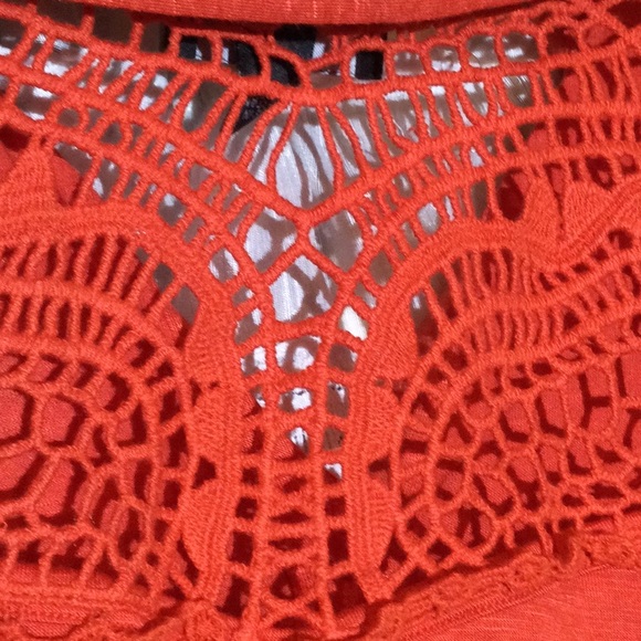 iZ Byer burnt orange 3/4 sleeve with lace top - Picture 6 of 11
